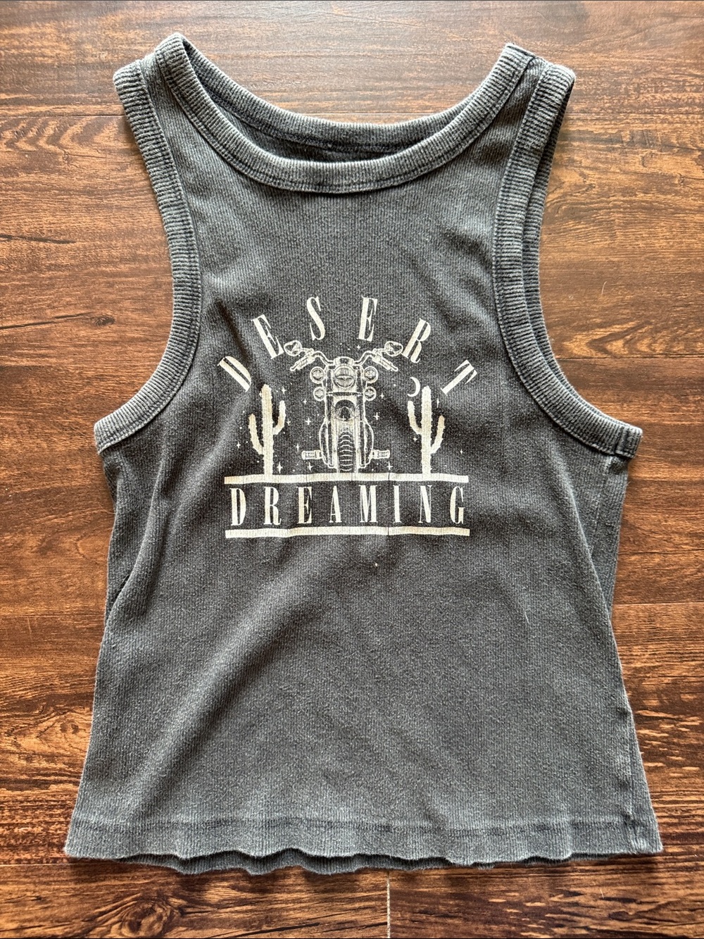 Desert Dreaming Graphic Tank Top - gray